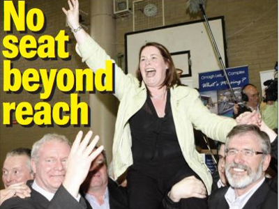 Michelle Gildernew von SF ist Wahlsiegerin im nordirischen Fermanagh-South Tyrone